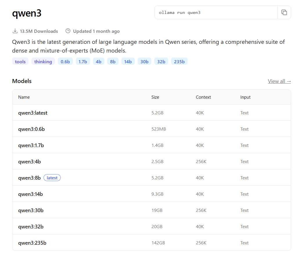 Ollama con modelo Qwen3 instalado